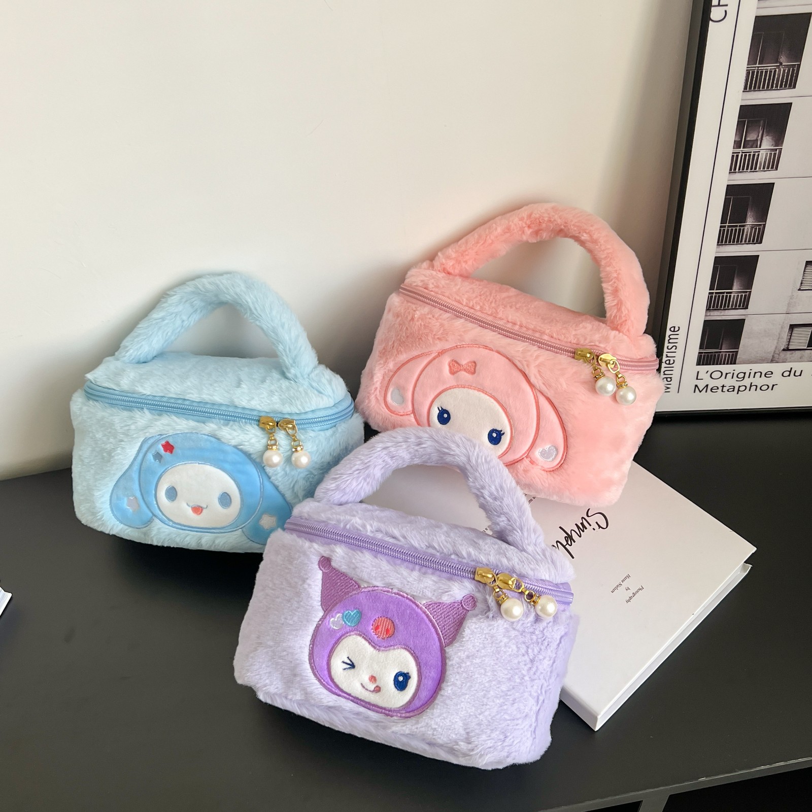Factory Wholesale Cosmetic Bag Children's Cute Plush Cartoon Portable All-Match Storage Wash Bag One Piece Dropshipping