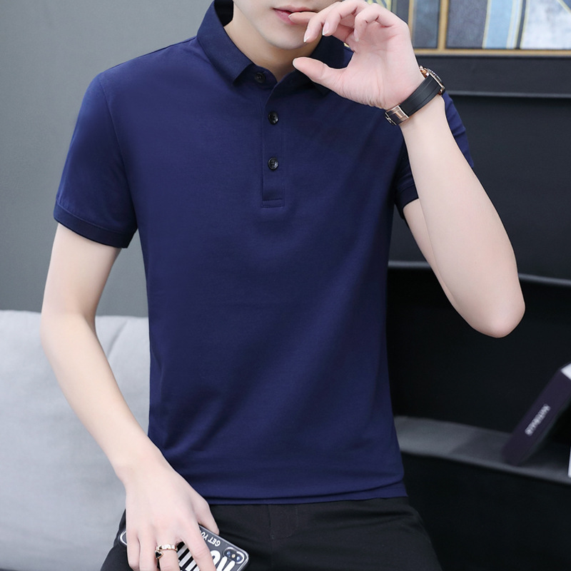 Recommended ~ The Fabric Is Very Good! Middle-Aged Men's Clothing Polo Shirt Short Sleeve Dad Wear Summer Pure Cotton Breathable Top T-shirt