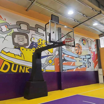 美式室内篮球架大方管篮球架地埋式标准体育运动承压力好