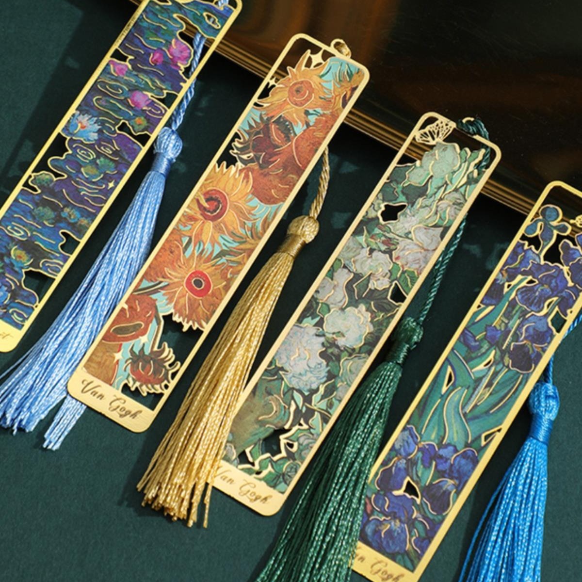 繁花掠影金属镂空书签流苏古中国风高档精致毕业ins风复古油画艺