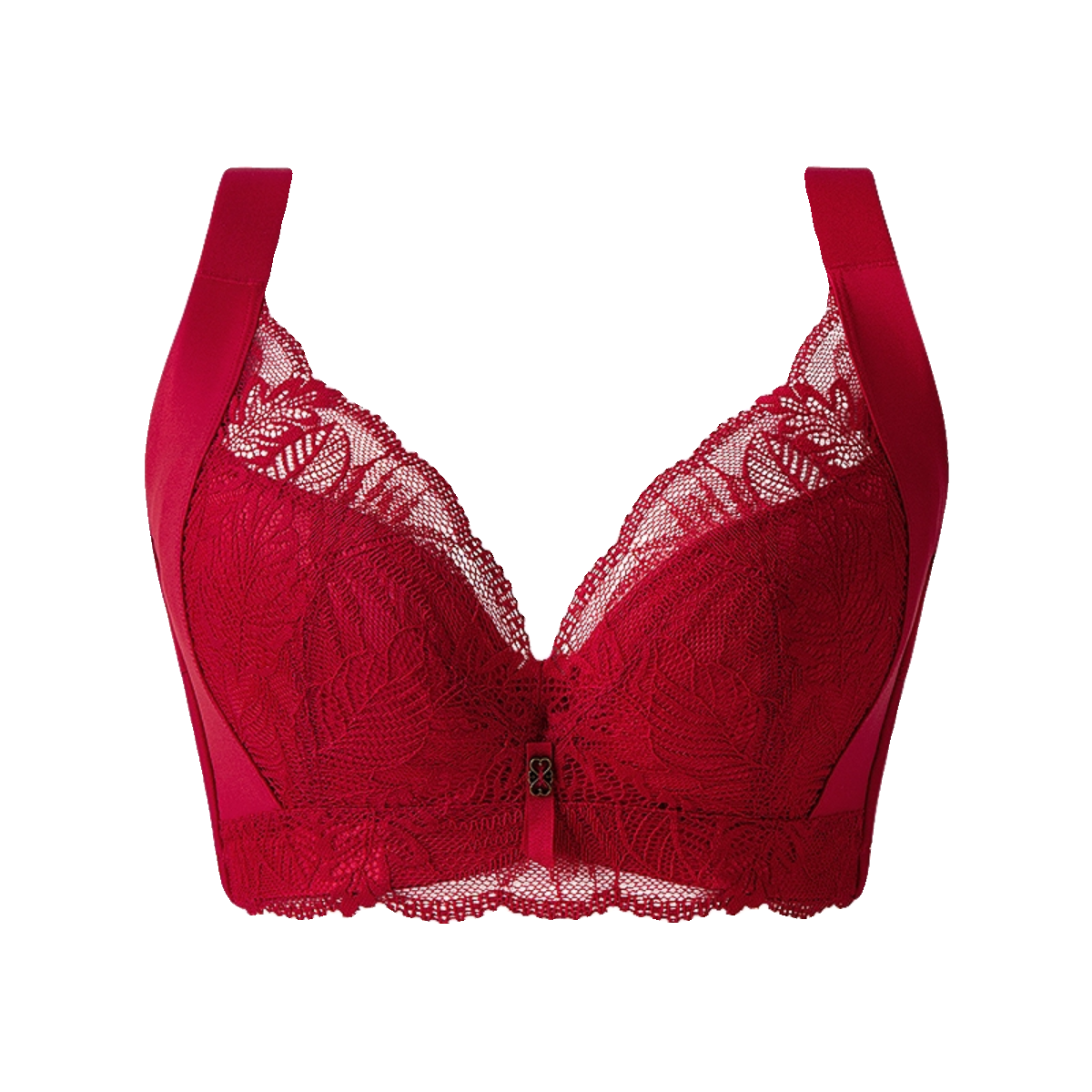 本命年红色内衣女大胸显小胸套装结婚新娘收副乳聚拢防下垂