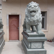 厂家定制批发美洲狮 福建青石雕刻 适合企业银行单位门口摆放
