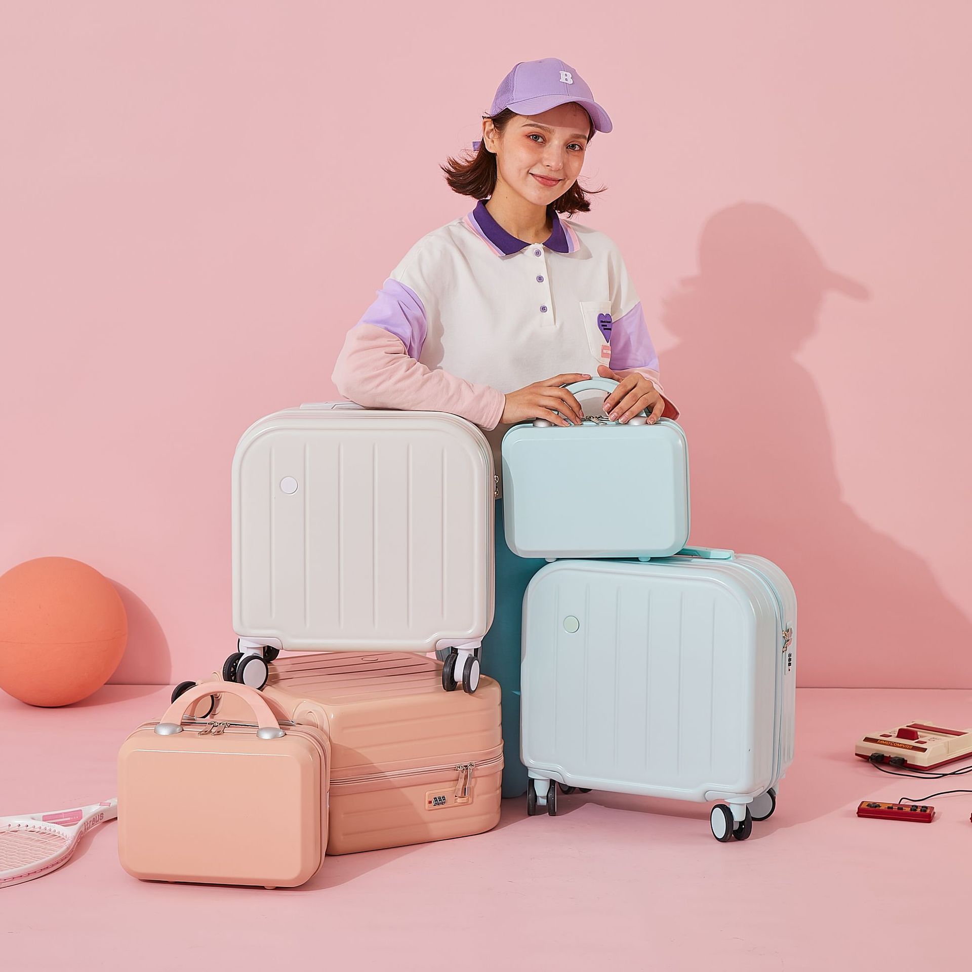 行李箱女新款登机箱小型轻便18寸拉杆箱万向轮密码旅行箱子-阿里巴巴