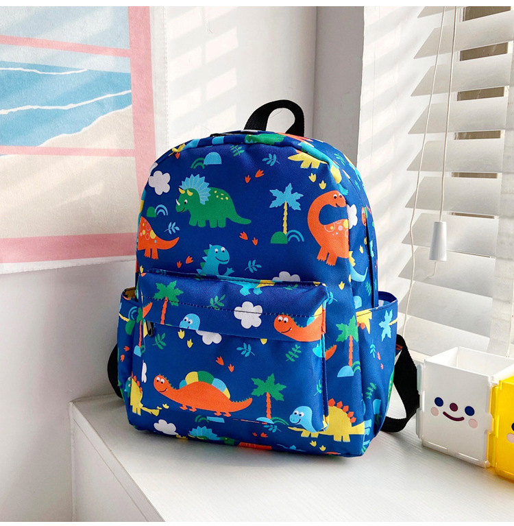 Cartoon Cute Children's Backpack 2023 Korean Style Little Dinosaur Kindergarten Backpack Simple Western Style Children's Bag