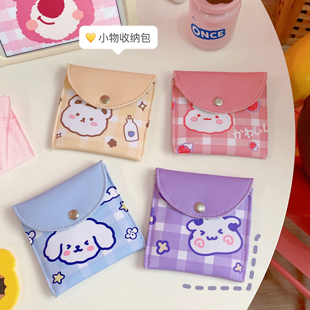 Japanese and Korean Lovely Fancy Ins Style Large Capacity Aunt Towel Storage Bag Cute Puppy New Bag Coin Purse Buggy Bag