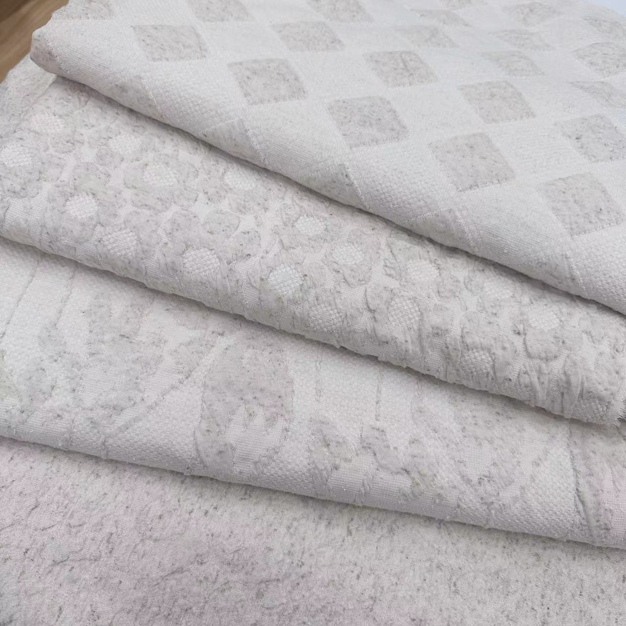 国风亚麻提花面料 棉麻布料砂洗做旧服装面料 复古套装旗袍面料