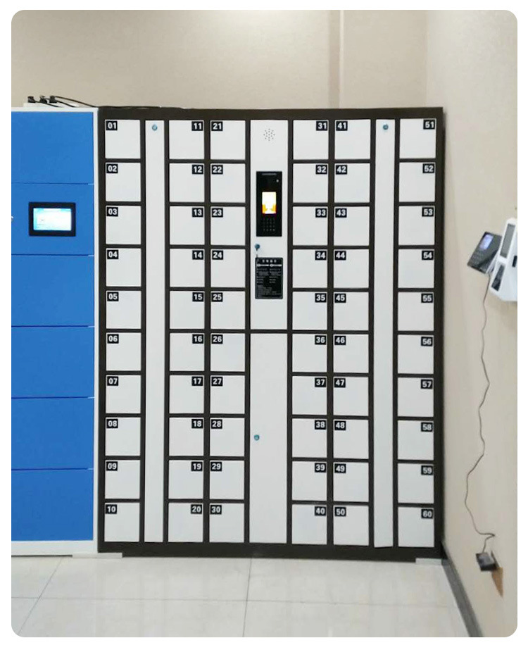60门刷卡智能手机柜人脸指纹手机充电柜单位学校工厂可联网存放柜