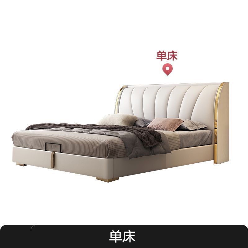 ay北欧风轻奢现代简约双人科技布艺婚房婚床主卧1.