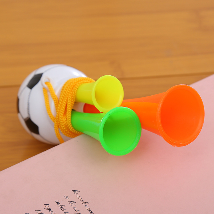 Children's Toy Football Horn Football Match Party Fans Cheering Props Trumpet Small Three-Tone Speaker Wholesale