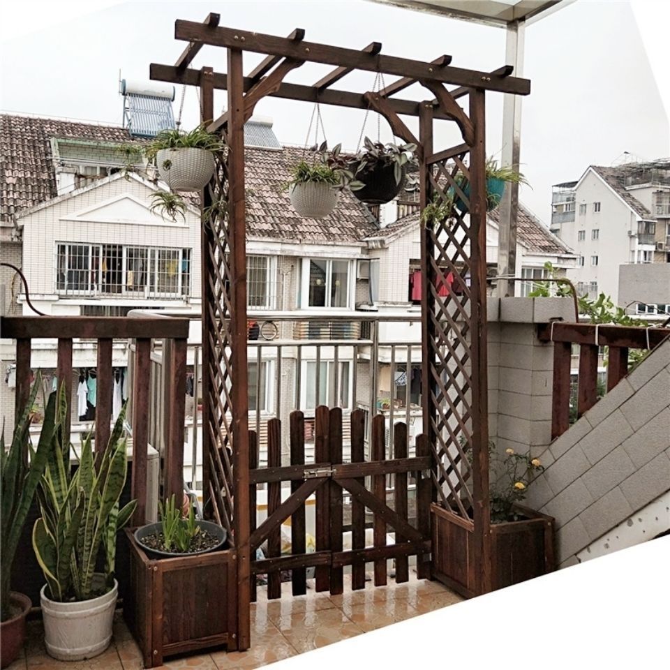 拱门爬藤架护栏围栏栅栏户外庭院装饰花园篱笆花架子花槽隔断网格