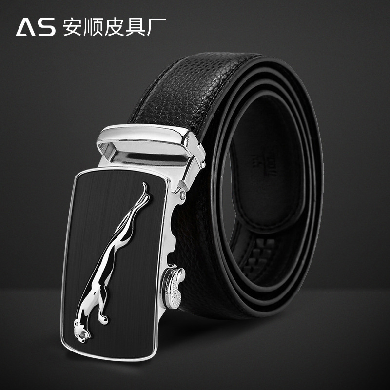 new cowhide men‘s leather belt business brand alloy automatic buckle genuine leather belt men fashion belt factory wholesale