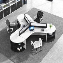 隔断屏风职员桌异型高级工位电脑桌简约现代财务办公家具桌椅组合