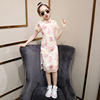 2021 new pattern girl cheongsam summer Little Girl Chinese style Retro Big boy Dance children Dress