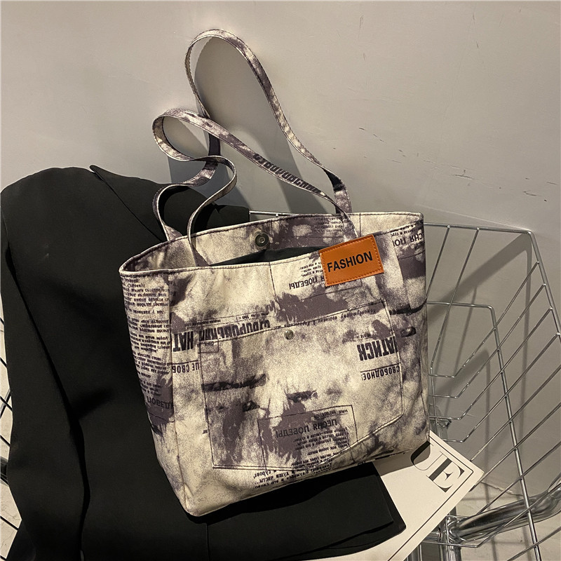 Fashion Printed Tie-Dyed Oxford Women's Bag New Casual Shoulder Bag 2021 Small Fresh Large Capacity Portable Women's Bag