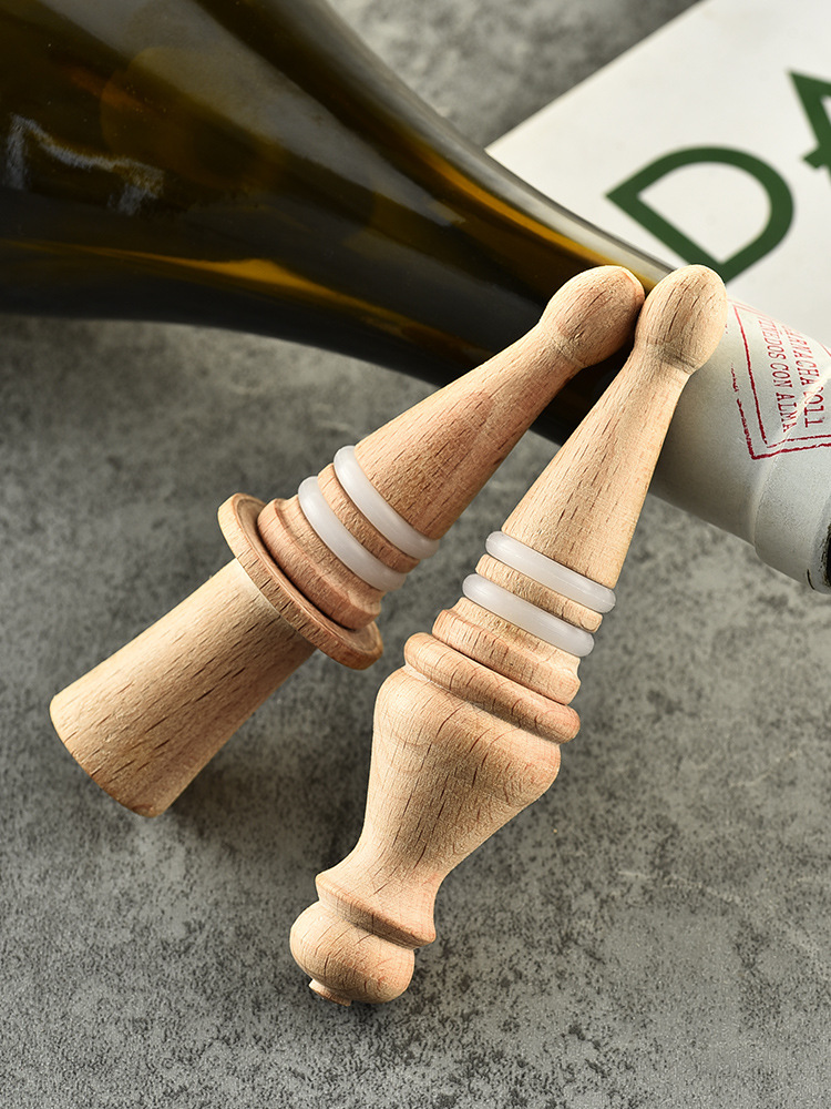 森夫实木酒塞 红酒瓶塞 葡萄酒瓶硅胶塞子瓶盖榉木密封塞酒庄礼品