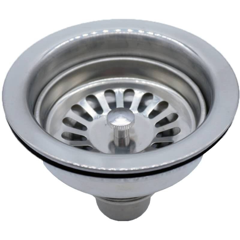 水槽配件厨具厂星盆下水正品广发全不锈钢a4下水头4寸水槽下水器