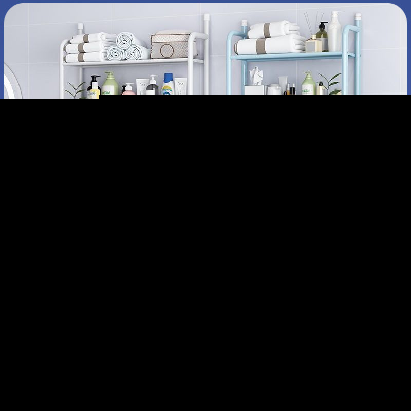 Toilet Shelf Shelf Bathroom Bathroom Storage Rack Punch-Free Toilet Space-Saving Stainless Steel Washing Machine Drop.