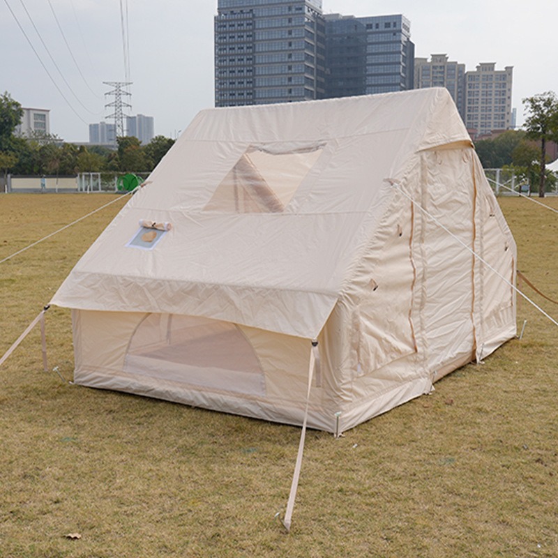 3-4人充气帐篷户外野营防水防晒加厚牛津布营地房子6平方露营帐篷