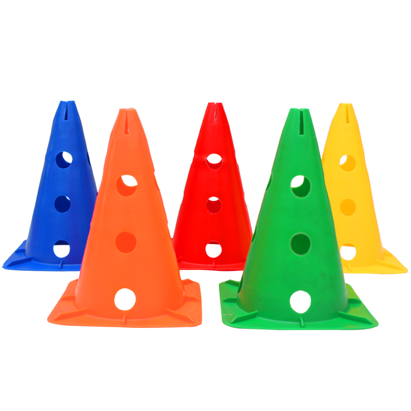 兰奇足球训练标志桶 12英寸30厘米带孔标志桶 路标路障 标志锥