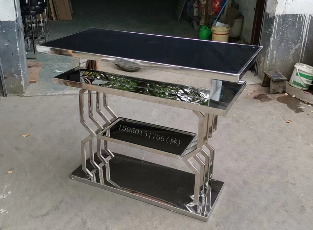 站桌喝酒不锈钢整装吧桌创意电镀椅凳组合ktv吧台清吧酒吧慢摇吧