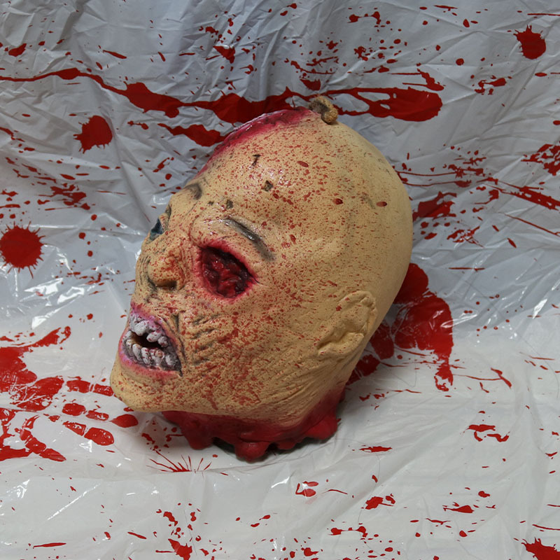 鬼屋恐怖装饰挂件鬼头吓人万圣节断头鬼死人头密室逃脱假人头道具