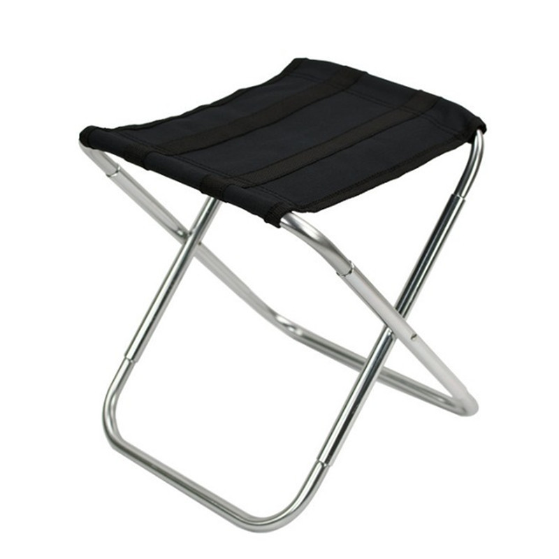 Outdoor Fishing Folding Stool Chair Portable Camp Chair Bench Aluminum Alloy Fishing Folding Backrest Chair Factory Wholesale