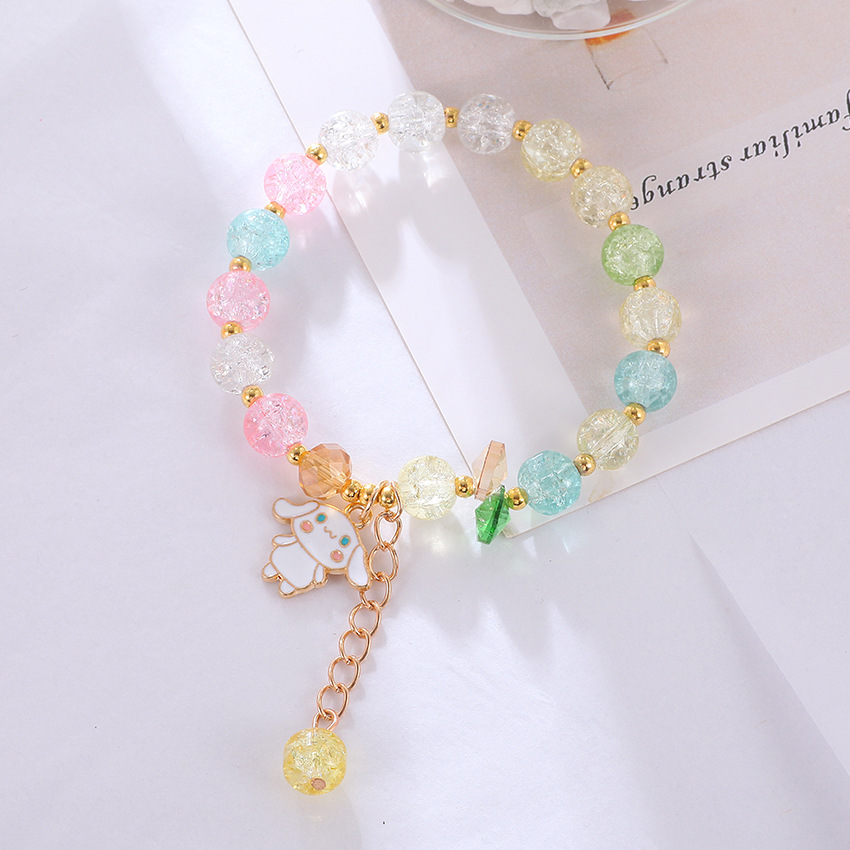 Hot Flower Crystal Bracelet Sanliou Series Girl Korean Jewelry Clow Miduo Girlfriends Student Hand String Ornament Ins
