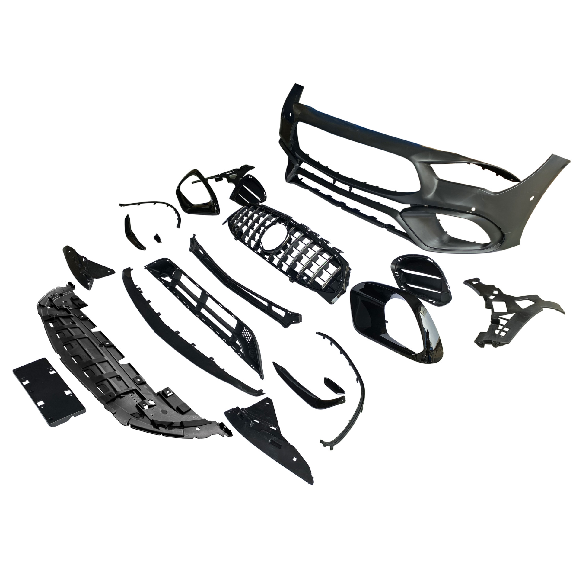 适用于20款奔驰cla118前杠包围总成改装