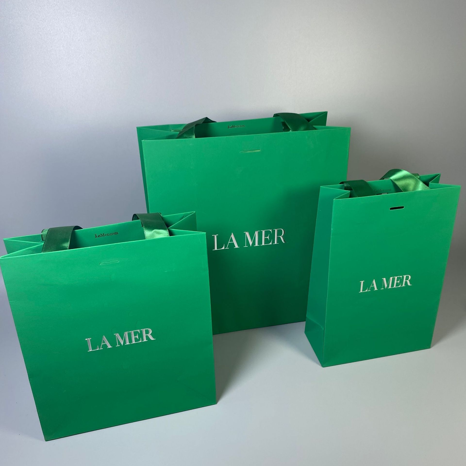 专柜版触感纸海/蓝礼袋丝带手提袋 精粹水护肤品套装包装购物礼袋