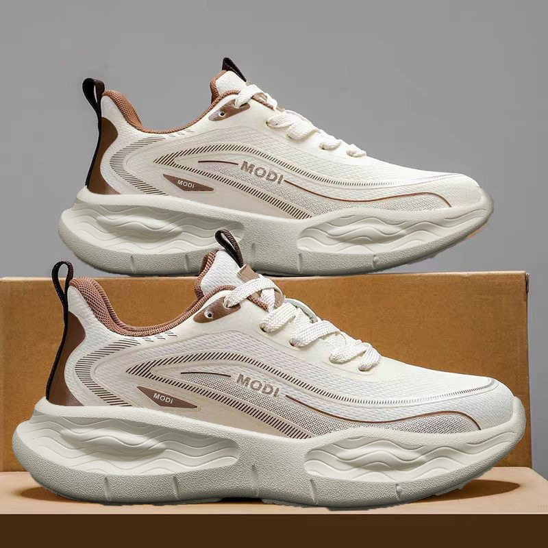 运动鞋男鞋2026春季新款皮面防水超轻减震软底男士休闲跑步鞋潮鞋