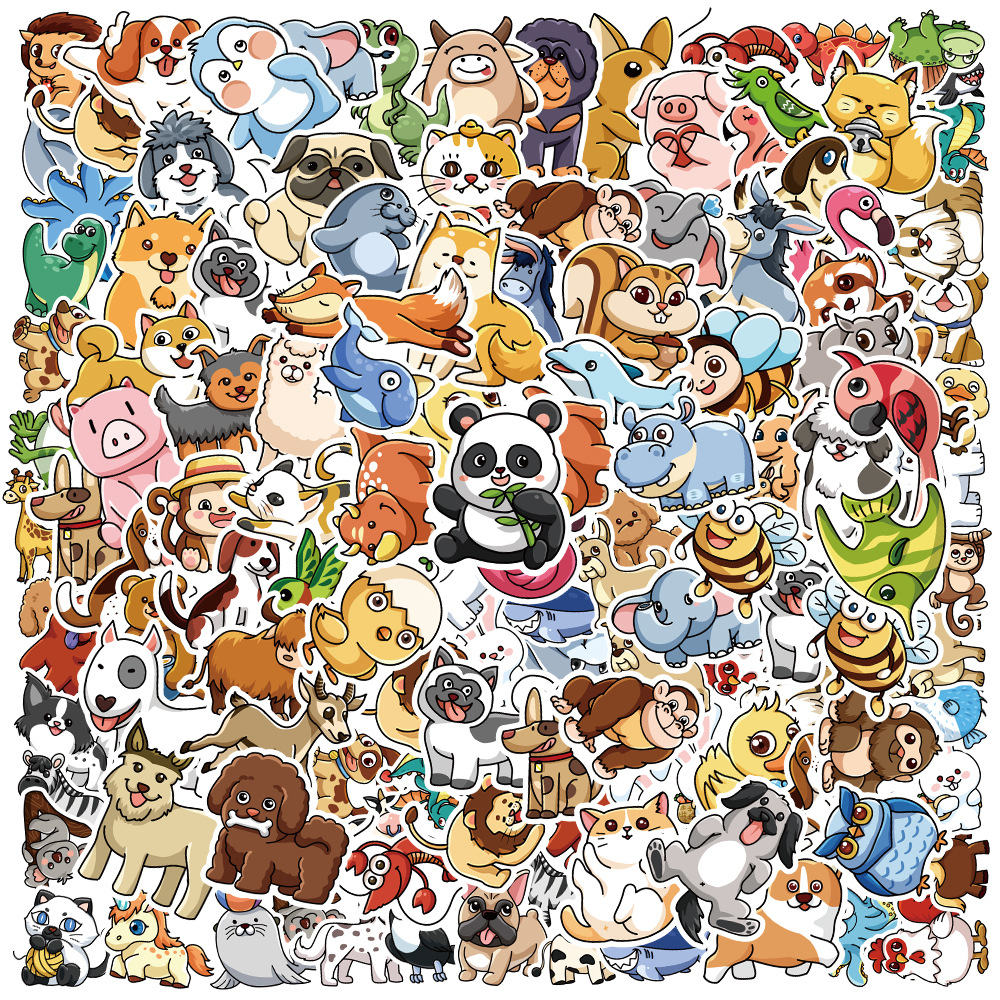卡通动物贴画