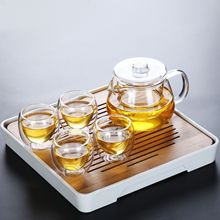 日式玻璃泡茶壶套装家用耐高温茶水分离过滤红茶茶具加厚单壶茶杯