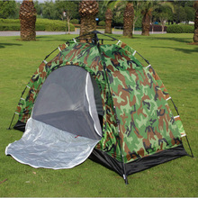 户外野外野营露营防风防雨单人1双人手搭全自动速开便携帐篷套装