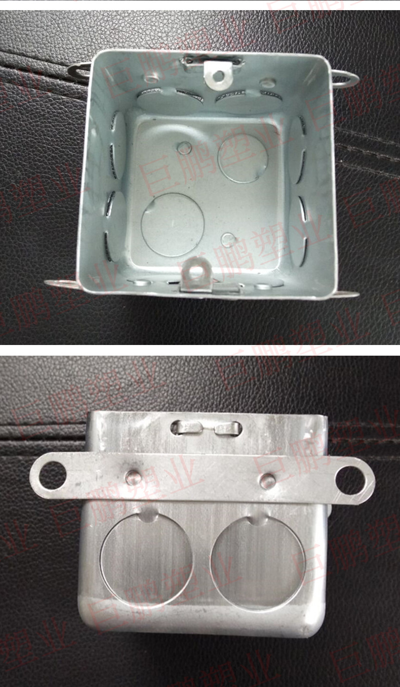 kbg/jdg铁管件 86型钢制穿筋盒金属拉伸接线盒 底盒暗盒镀锌线盒