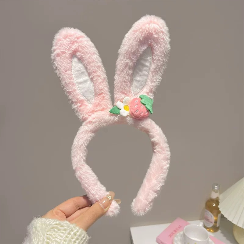 Rabbit Ears Plush Hair Band Women's Winter Cute Face Wash Hair Tie Apply a Facial Mask Special Headband Wash Makeup Headband