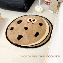 床边毯卡通饼干隔凉保暖卧室植绒床边毯衣帽间撸猫感镜前装饰毯