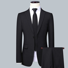 上海厂家定做单排1粒扣男士西服套装商务职业西服套装定做