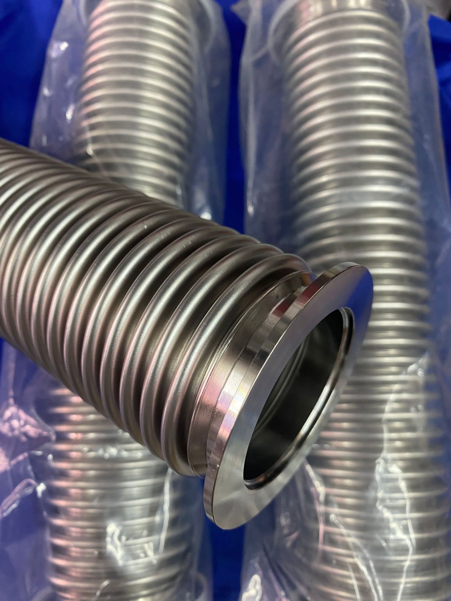 kf304不锈钢真空波纹管 kf快装法兰波纹管 kf40*100mm氦气已检漏