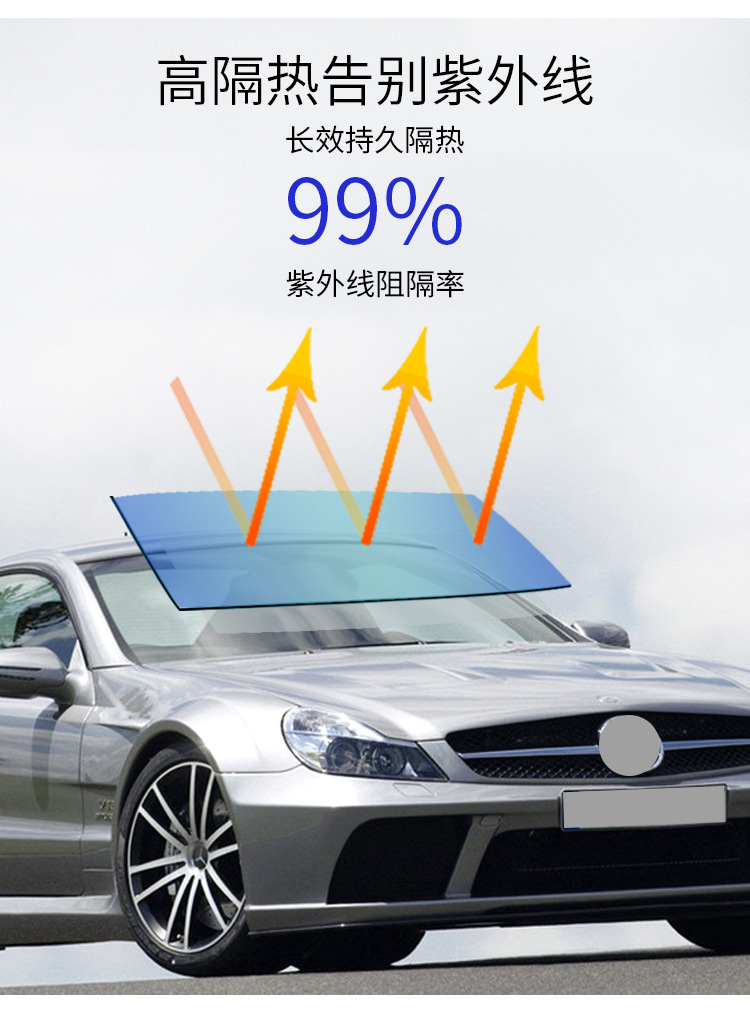 速卖通虾皮跨境电商直供汽车太阳膜50cm*3m隔热防爆膜防晒膜