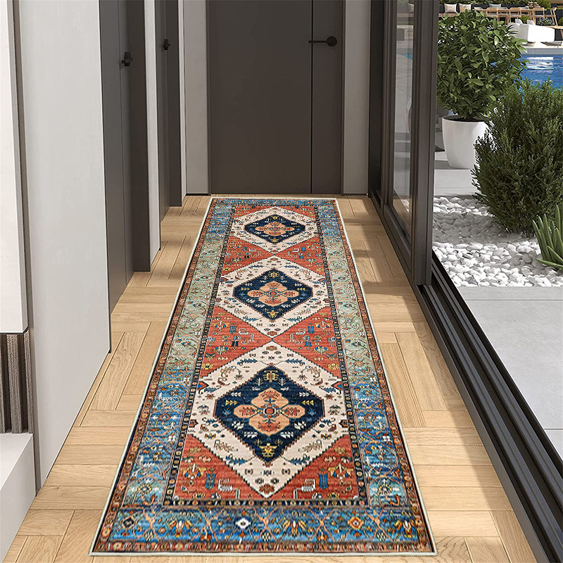 Carpet Entrance Door Floor Mat Household Door Short Plush TPR Non-Slip Washed Bottom Strip Carpet Mat Wholesale