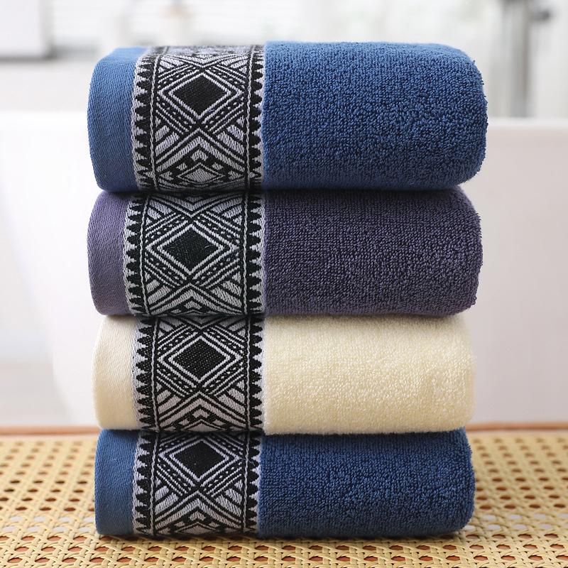 100% Pure Cotton 32-Strand Broken Jacquard Towel Thickened Absorbent Face Towel Home Daily Gifts Promotional Items