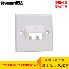 PANDUIT泛达超五类模块面板CFP86S2IWY双口面板倾斜式 防伪验证