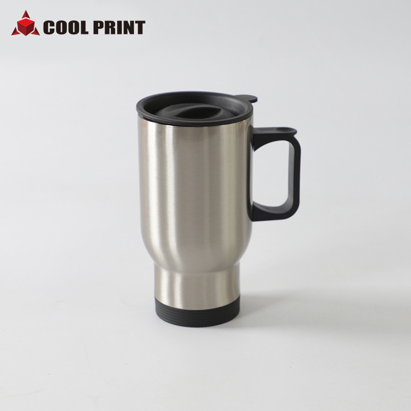 Thermal Transfer Cup Stainless Steel Personality in-Car Thermos Creative Portable with Handle Coated Cup Wholesale