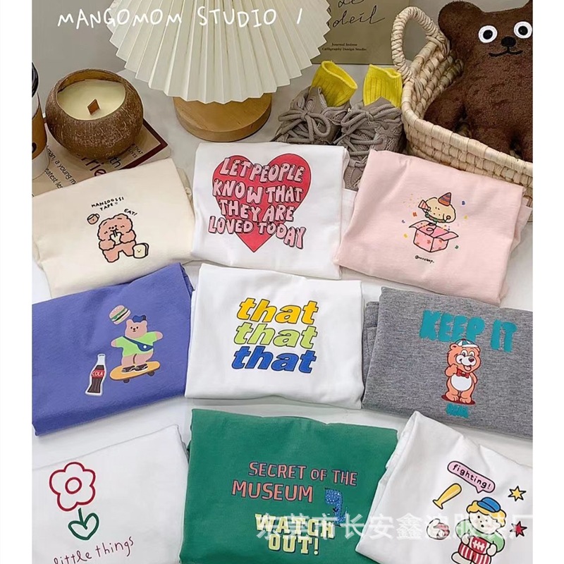 Summer Hot Selling 2023 New Children's Clothing round Neck Cartoon Printed T-shirt Factory Direct Selling Children's One Yuan Clothing Wholesale