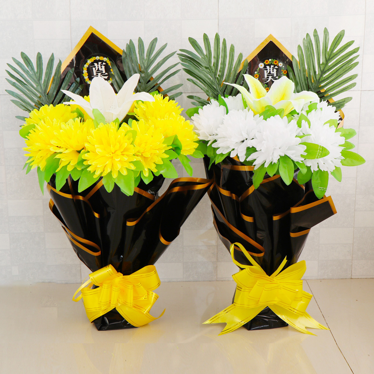 清明节上坟祭祀仿真绢花 摆放菊花 吊唁花束祭奠花艺白事殡葬用品