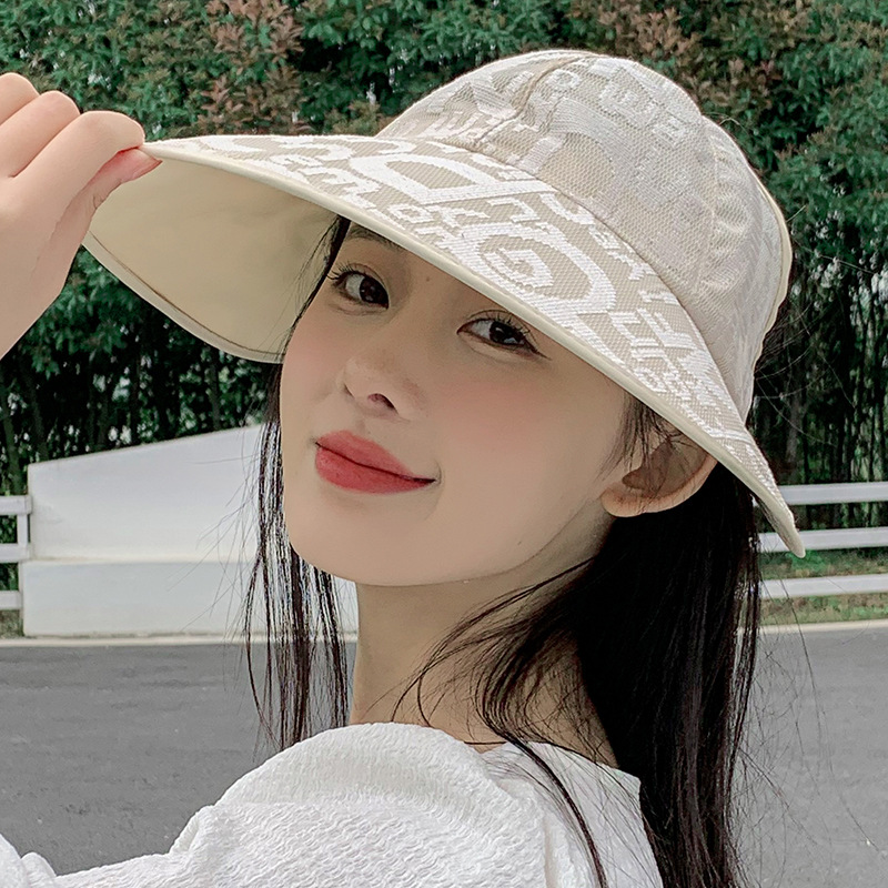 spring and summer new lace topless hat women‘s hat outdoor travel sun hat thin sun hat in stock wholesale