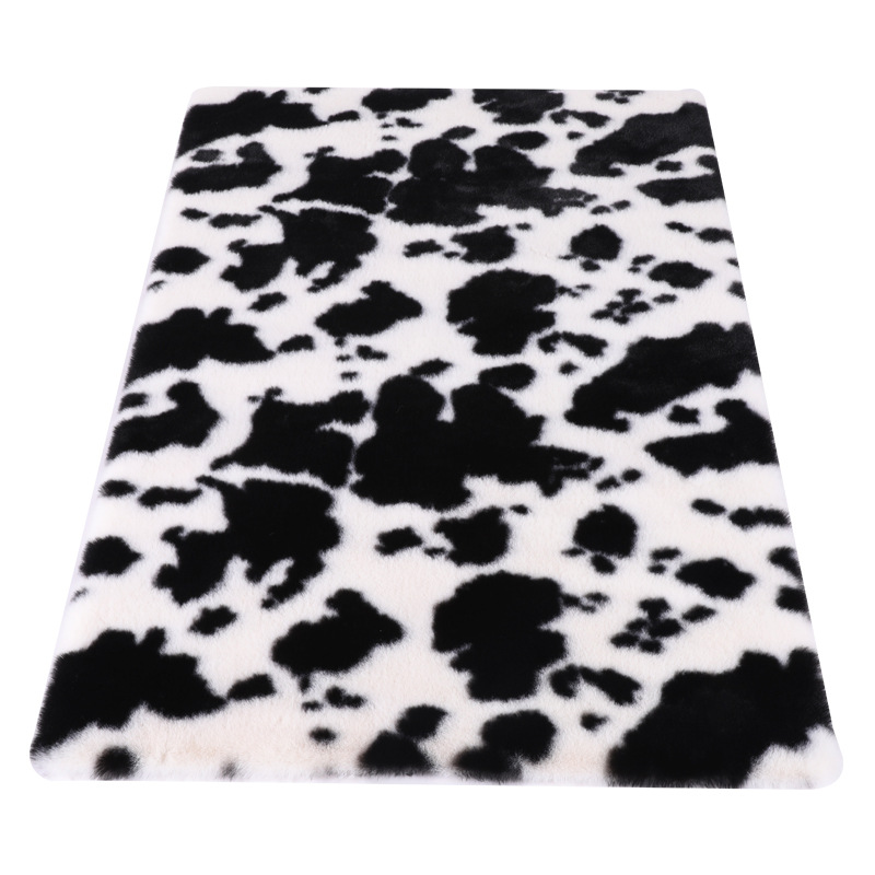 New Imitation Rabbit Fur Pile Floor Covering Nordic Tie-Dyed Floor Mat Living Room Bedroom Carpet Amazon Cross-Border Delivery Supply