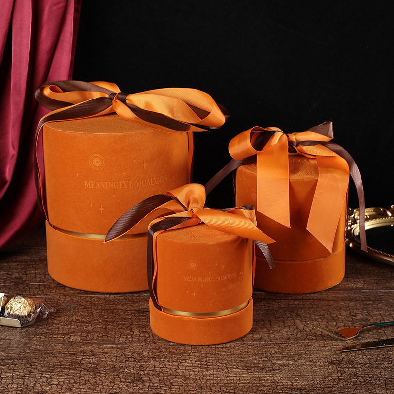 中式结婚婚礼精美圆筒喜糖盒创意蝴蝶结简约糖果包装盒伴手礼品盒