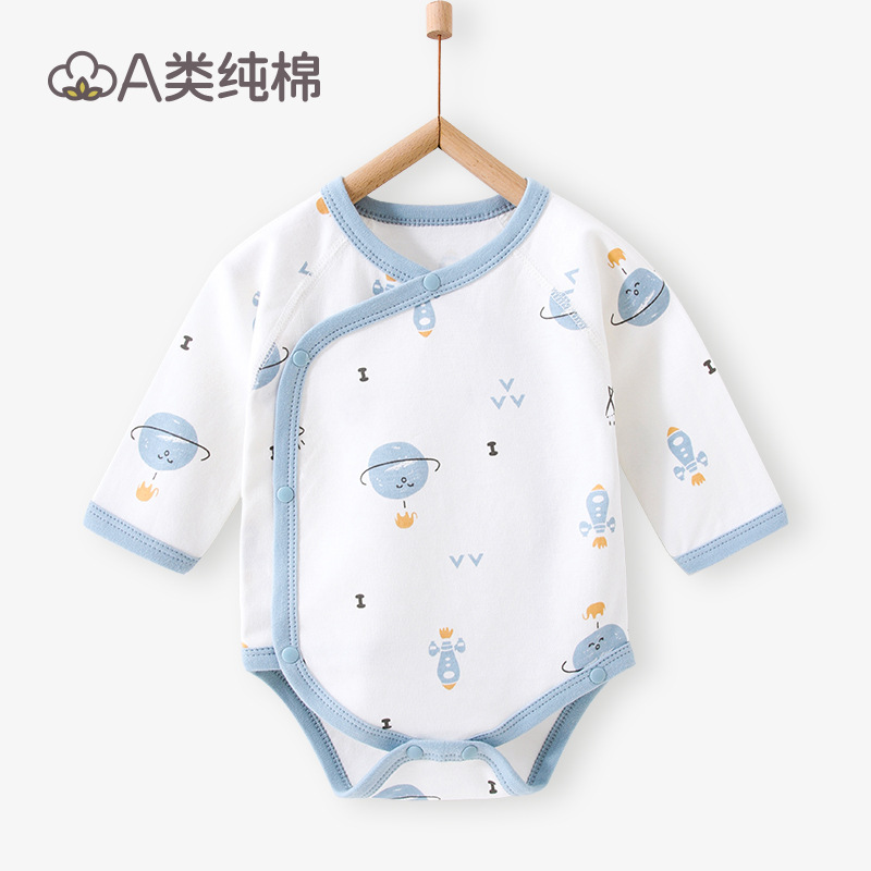 Baby Clothes Spring and Autumn Pure Cotton Class a Romper Newborn Anyang Baby Children's Clothing Jumpsuit Baby Summer Sheath