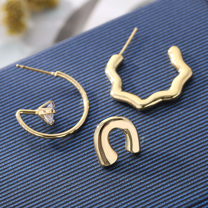 金属耳环韩版流行时尚耳钉女优雅复古网红耳坠简约创意设计感耳饰